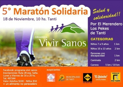 Maratón solidaria en Tanti