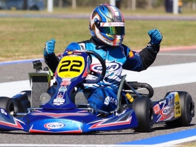 Karting: ¡Matías Fernández logró su primera victoria con el CKR!